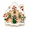 Broche Creativo de Casa de Jengibre Navideña Exquisito Pin de Dibujos Animados Regalo de Navidad para Niñas Mejores Amigas Accesorio Festivo