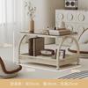 Mesa Pequena para Janela Saliente, Mesa de Chá Estilo Creme Tatami, Mesa de Centro Pequena para Peitoril de Janela de Celebridade da Internet para Quarto, Mesa Baixa de Estudo para Cama