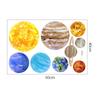 Adesivos de Parede Nove Planetas em Aquarela Shangyi para Sala de Estudo, Sala de Estar, Quarto de Crianças Parede de Fundo Adesivos Autoadesivos Sp64041 À Prova d'Água