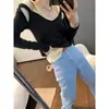 Camiseta Básica de Cachemir Ultra-Cómoda de Alta Calidad Vc para Mujer para Principios de Otoño Nueva Normcore Se Puede Usar Afuera
