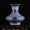 Vaso de Cerâmica Jingdezhen, Porcelana Azul e Branca Pintada à Mão em Estilo Antigo, Ornamento para Arranjo de Flores em Estante de Sala de Estar, Decoração de Casa, Luxo Leve