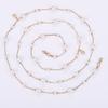 2025 Nuevo Estilo Cadena de Cintura Metálica para Mujer con Perlas Grandes y Pequeñas Cadena Delgada Decorativa Versátil con Gancho para Falda