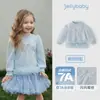 [7A Antibacteriano] Moletom Feminino Moda Outono Gola Redonda Color Block Roupas Estiloso Top de Manga Longa de Outono para Crianças