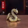 Cobre Puro Zodiaco Serpiente Pequeños Adornos Serpiente Dao Negra 2025 Acuario Paisaje Escritorio Mesa de Té Mascota de Té Decoración Artesanías