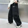 Nueva colección primavera/otoño de pantalones para niño para 2026: pantalones casuales para niños, pantalones deportivos holgados con puños elásticos para niños mayores