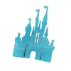 Decoração de Bolo Castelo Solitário Cartão Abóbora Car Rosa Castelo Grande Cena de Decoração de Bolo de Aniversário Acessórios Plug-in