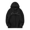 Suéter con capucha de 320 g para hombre, sudadera con capucha de manga larga con estampado de letras de marca de moda, chaqueta cálida con forro polar para otoño e invierno.