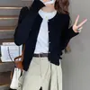Cárdigan Blanco para Mujer Nuevo Primavera Otoño Tejido de Cachemir Chaqueta Otoño Invierno Conjunto Abrigo Suéter