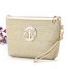 Bolsa de mão rosa vibrante europeia e americana bolsa de lona rosa dourado bolsa de cosméticos verde fabricante de origem Mingtai