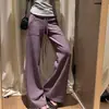 Pantalones largos acampanados de cintura baja estilo americano 2026 primavera/otoño nuevo estilo de celebridad de internet europea y americana, holgados, adelgazantes, casuales, versátiles