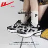 Zapatillas Warrior Retro para Mujer Malla Transpirable Zapatos de Papá Zapatos de Pareja Suela Gruesa Zapatos Casuales Modelo Más Vendido B