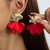 Joyas Yongge Estilo Festivo Transfronterizo Aretes de Tachuela con Hoja de Ginkgo Fresca Elegantes Simples Aretes Plegados en Forma de Abanico de Hoja