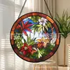 Pingentes de vidro floral tropical transfronteiriços decorações de vidro para casa decorações de janela coletores de sol para jardim
