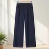 Roupas de Outono Dignas e Elegantes para Mãe Jeans 2026 Novo Estilo Roupas para Mulheres de Meia-Idade e Idosas Cintura Alta Emagrecedor Perna Reta Perna Larga Calças Longas