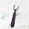 Rojo Cian Gin Rojo Corbata JK Escuela para Estudiantes H Hombres y Mujeres Rayas Cortas Estilo Universitario Japonés Perezoso Libre
