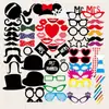Versión Ampliada Transfronteriza de 58 Accesorios para Fotos para Bodas, Accesorios para Fotos de Bigote para Fiestas Navideñas y Accesorios Divertidos para Fotos de Damas de Honor