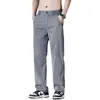 Pantalones casuales rectos holgados antiarrugas nuevos Vanx para hombre, pantalones de negocios ligeros versátiles finos de verano 2025 para hombre