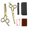 Set de Tijeras de Peluquería Shenxingzhe de 6.0 pulgadas con Cola de Colores Inclinada, Tijeras Planas, Tijeras Entresacadoras, Set de 7 Piezas