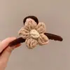 Atmósfera de Otoño e Invierno Pinza para el Cabello de Tamaño Mediano Elegante Versátil para la Parte Posterior de la Cabeza Recogido Pinza de Tiburón Alta Apariencia Pinza de Garra de Felpa Accesorios para el Cabello