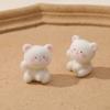 Simulación de dibujos animados creativo lindo conejito oso muñeca DIY decoraciones largas de terciopelo accesorios de escritorio de coche pequeños adornos