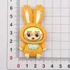 Muñeca de Conejo con Orejas de Carta Grande Pegamento Cremoso Accesorios de Resina DIY Funda para Teléfono Móvil Pasador Llavero Colgante Material Venta al por Mayor