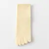 Calcetines de Cinco Dedos para Mujer de Primavera y Verano, Calcetines Antibacterianos y Desodorantes de Dedos Divididos, de Longitud Media, Absorbentes de Sudor y Transpirables, de Color Sólido, Delgados, de Dedos Divididos