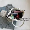 Bolsa Tote de Nicho da Moda Atacado Transfronteiriça Grande Capacidade Casual de Viagem Bolsa de Ombro Cor Contrastante Portátil de Lona Bolsa de Axila