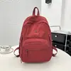 Mochila grande de color liso y simple para mujer, gran capacidad, ligera, adecuada para viajes y desplazamientos diarios, mochila para estudiante universitario, bolsa exterior multibolsillos