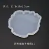 Molde de Resina de Cristal DIY Papoula Onda Irregular Base para Copo Molde de Exibição Molde Decorativo de Silicone