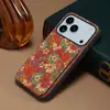 Denior É Adequado para Capa de Celular Iphone17Promax, Apple 17 Linguagem das Flores Inserção de Cartão Invisível 15 Capa com Suporte Anti-Queda