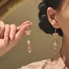 Nuevos Pendientes Estilo Chino Pendientes Largos Colgantes Pendientes para Disfraz Antiguo Hanfu Qipao Accesorios de Primavera Pendientes Gota de Agua Gancho Largo para Oreja