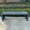 Banco de Hierro Completo Silla de Parque Banco Exterior Patio Acero Inoxidable Asiento Trasero de Ocio Centro Comercial Fila de Asientos de Descanso