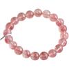 Pulsera de Cristal de Fresa de Agua Blanca Hielo Natural Cristal Rosa Importado para Mujer Cristal de Fresa Cristal de Fresa