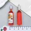 Simulación DIY Botella de Vino Mini Accesorios de Joyería de Resina Cerveza Botella Pequeña Llavero Colgante Collar Pendientes Colgante