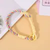 Lanyard moderno personalizado para teléfono móvil, colgante de juguete de peluche personalizado para bolsa, lanyard de cuerda tejida colorida, accesorio para llavero