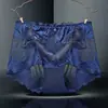 706 Ropa Interior Sexy de Encaje Tallas Grandes para Mujer Calzones Huecos de Cintura Alta para Damas de Tallas Grandes