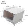 Caja de Almacenamiento de Juguetes para Niños con Apertura Frontal Caja de Almacenamiento de Snacks con Puerta Lateral con Ruedas y Tapa abatible de Patín Caja de Almacenamiento de Plástico para Ropa