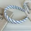 Diadema de Esponja Azul a Cuadros Estilo Coreano para Mujer, Accesorio para el Cabello Suave y Versátil para Uso Diario, Diadema de Corona Alta