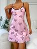 Camisón estampado transfronterizo para mujer, ropa de casa, cómoda, informal, sexy, estilo europeo y americano