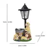 Simulación Transfronteriza Animal Golden Retriever Adorno de Resina Decoración de Patio Exterior Jardín Lámpara de Calle Solar Lámpara de Ambiente