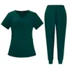Uniforme para Homens e Mulheres, Médico, Salão de Beleza, Enfermeiro(a), Hospital, Clínica Odontológica, Jaleco, Terno com Linha de Cor Sólida, Logotipo Bordado