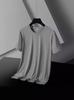 Camiseta de manga corta de secado rápido y fresca de seda de hielo para hombre, ropa deportiva fina, transpirable, de media manga, holgada y combinable de verano.