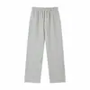 Pantalones deportivos casuales de estilo americano, resistentes, para otoño e invierno 2026, para jóvenes, color liso, corte holgado, forro polar, engrosados, pierna recta