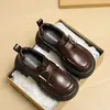 Sapatos Loafer de Couro com Salto Bloco Grosso e Sola Grossa Estilo Britânico Retrô para Mulheres, Nova Moda Primavera e Outono 2026 Versátil Aumentador de Altura Macio