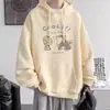 Sudadera con Capucha Pulóver Delgada Regular Holgada Moderna Sudadera Top Estudiante Chaqueta con Capucha Unisex Marca de Moda Primavera y Otoño