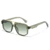 2026 Nuevo Estilo Puente Doble Piloto Gafas de Sol de Moda Europeas y Americanas Sencillas Poligonales Montura de PC Gafas de Sol para Mujer