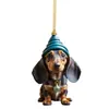 Enfeites de Árvore de Natal Dachshund, Decorações Divertidas de Árvore de Natal para Cachorros, Decorações de Natal Dachshund