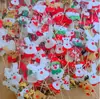 Palo de bambú de unos 15 cm Árbol de Navidad tridimensional Muñeco de nieve viejo Alce Oso Arreglo floral usado como ramo Mezclar y combinar