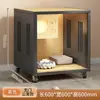Villa para gatos jaula para gatos, lujosa casa de madera para gatos con puerta de cristal, casa para gatos con arenero integrado, nido para gatos transpirable y ahorrador de espacio