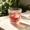 Copo de Gelo com padrão de ondas d'água, copo de vidro de alta estética para uso doméstico, copo para bebidas, copo para escovar os dentes, copo de suco, copo de café, copo de cerveja